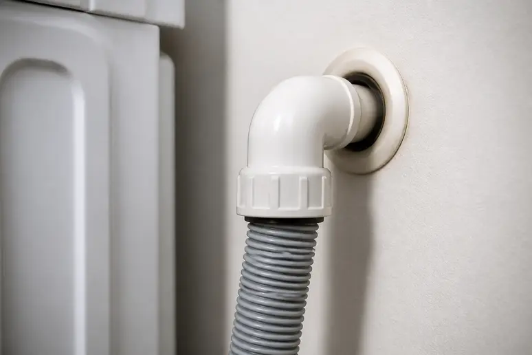 Installation correcte du tuyau de vidange machine à laver pour prévenir l'encrassement.