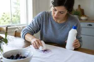 Conseils pratiques pour enlever tache de mure sur du linge blanc à la maison